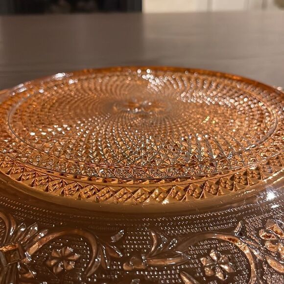 Vintage Pink Depression Era Glass Tray/Platter/Serving Dish/Plate Excellent Used - Picture 6 of 6